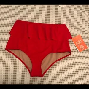 Kortni Jeane red peplum bottoms